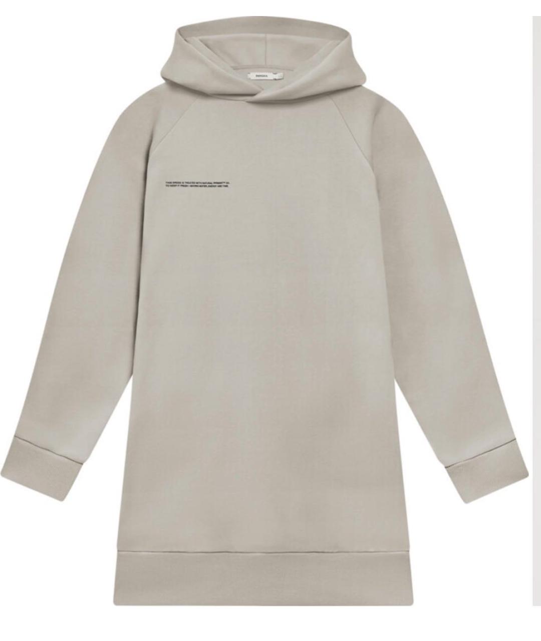 THE PANGAIA Серое хлопковое повседневное платье, фото 8