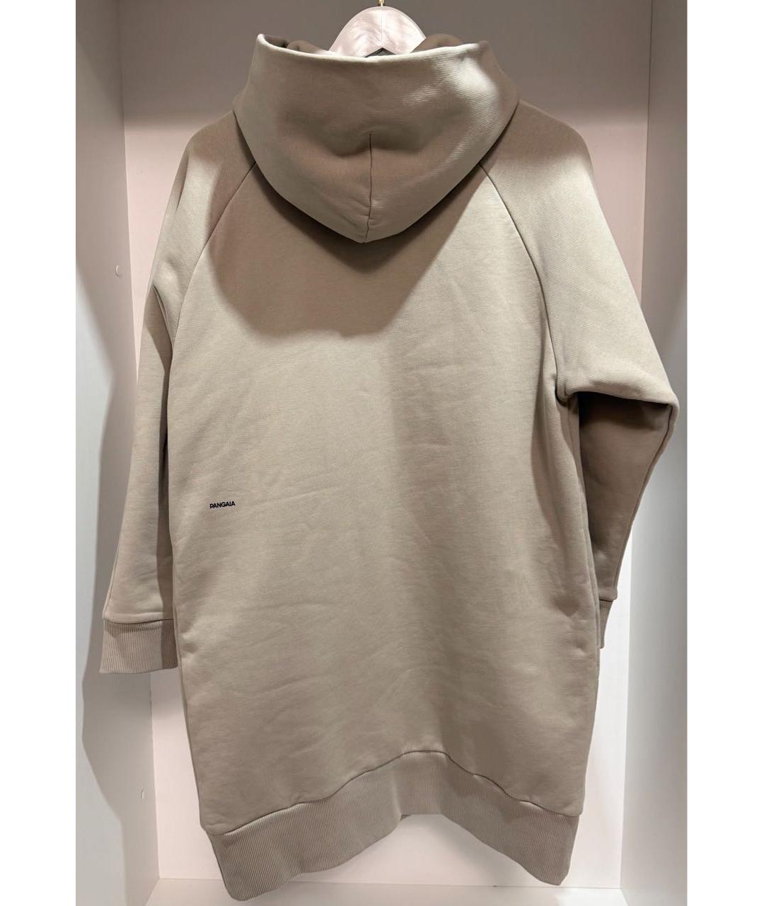 THE PANGAIA Серое хлопковое повседневное платье, фото 3