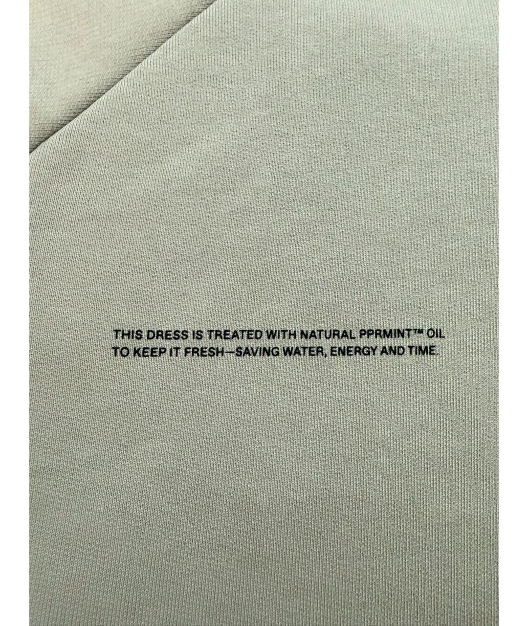 THE PANGAIA Серое хлопковое повседневное платье, фото 5