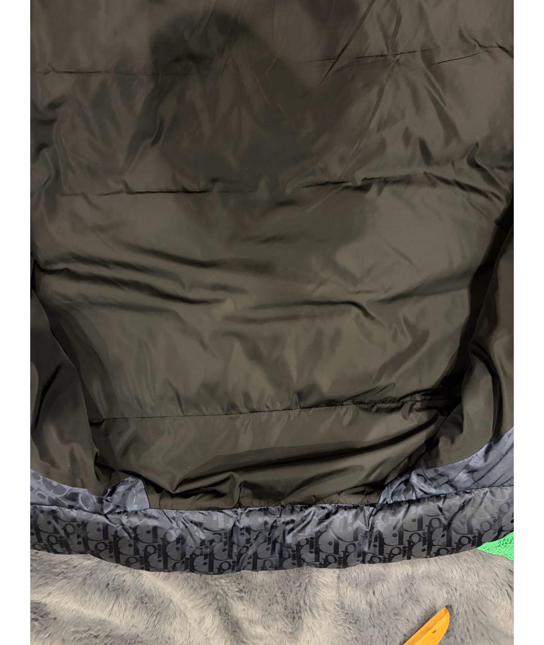 CHRISTIAN DIOR Темно-синий полиамидовый пуховик, фото 3