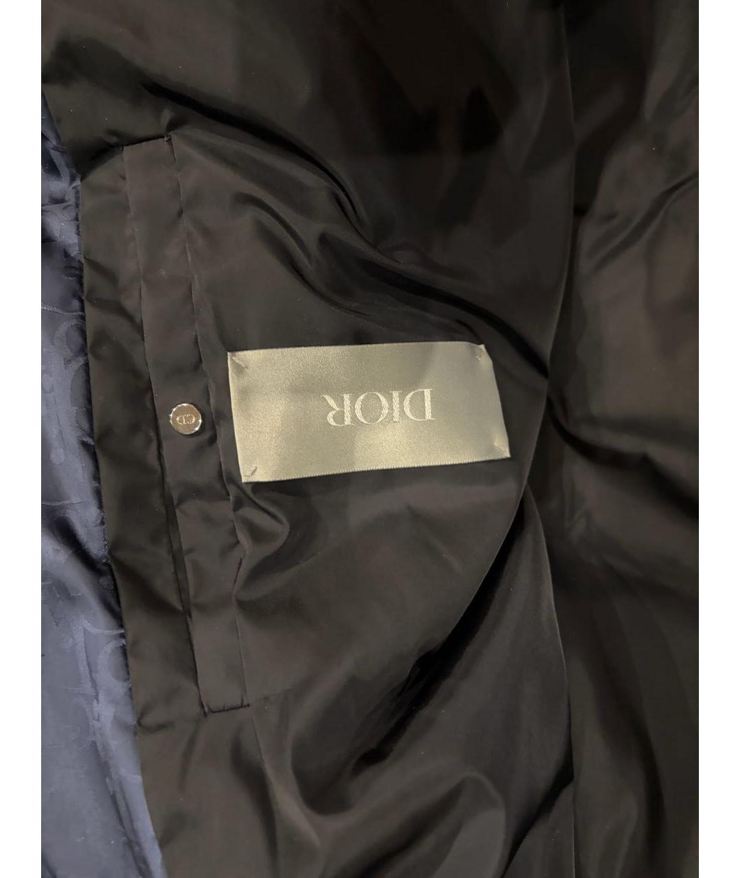 CHRISTIAN DIOR Темно-синий полиамидовый пуховик, фото 5