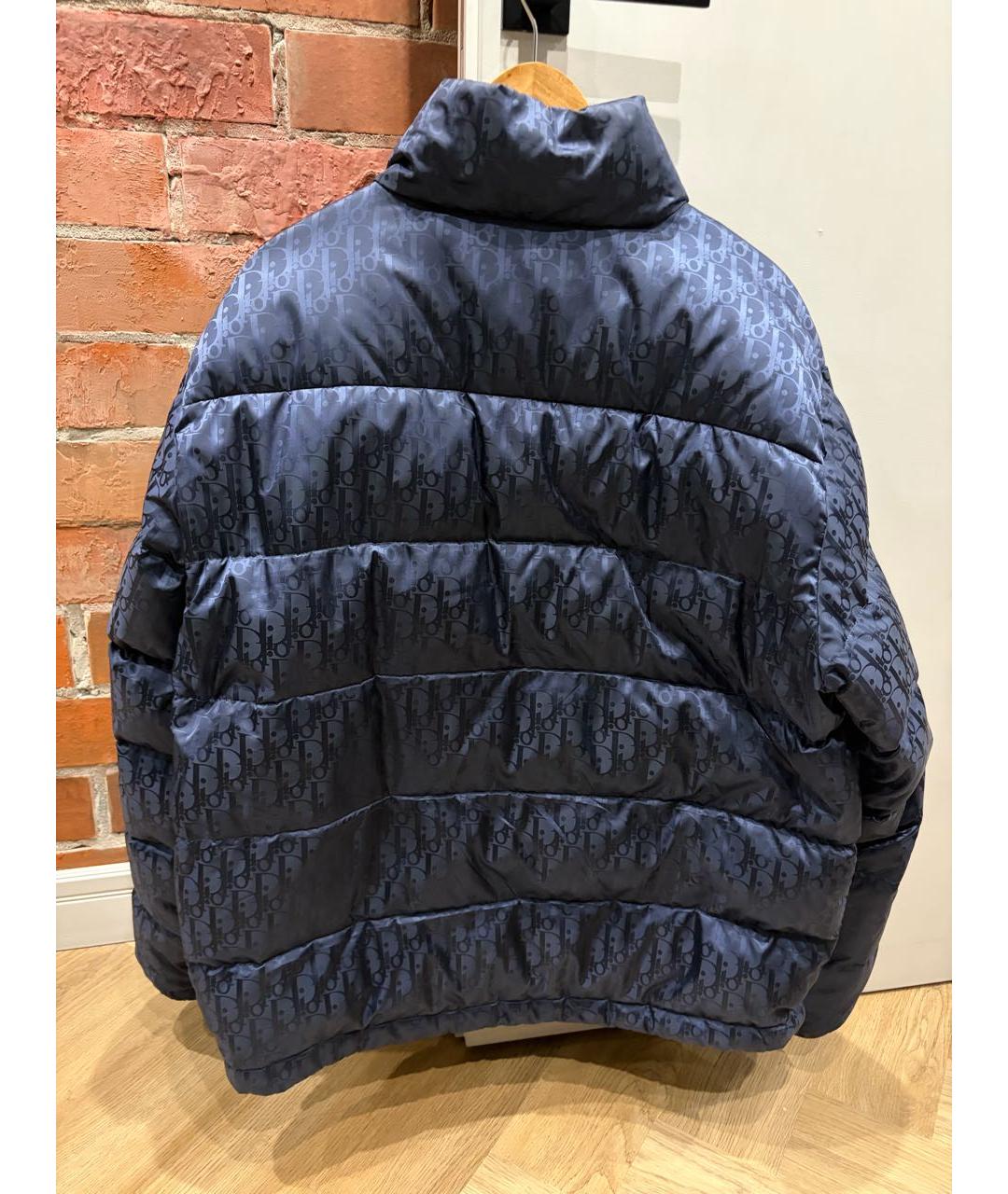 CHRISTIAN DIOR Темно-синий полиамидовый пуховик, фото 2