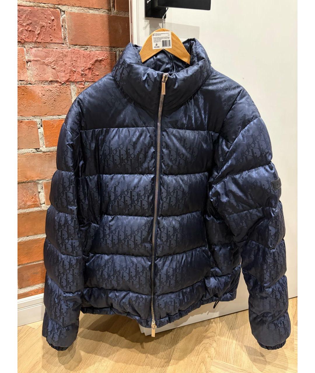 CHRISTIAN DIOR Темно-синий полиамидовый пуховик, фото 6