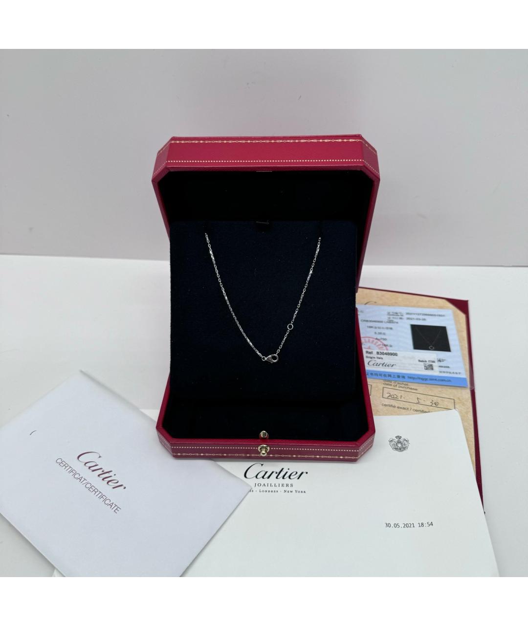 CARTIER Серебряное колье из белого золота, фото 3