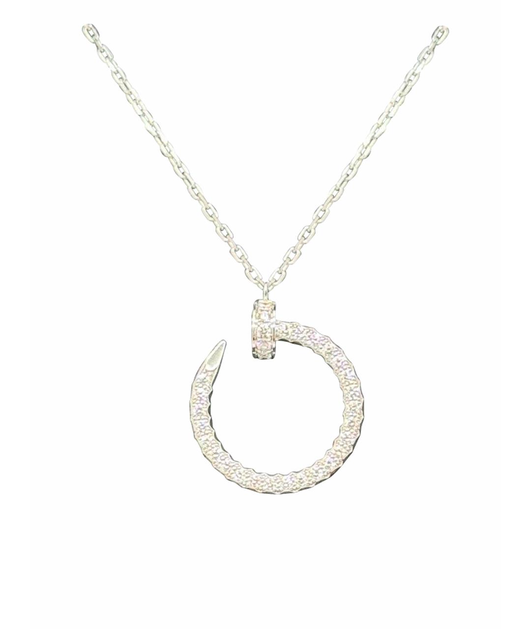 CARTIER Серебряное колье из белого золота, фото 1