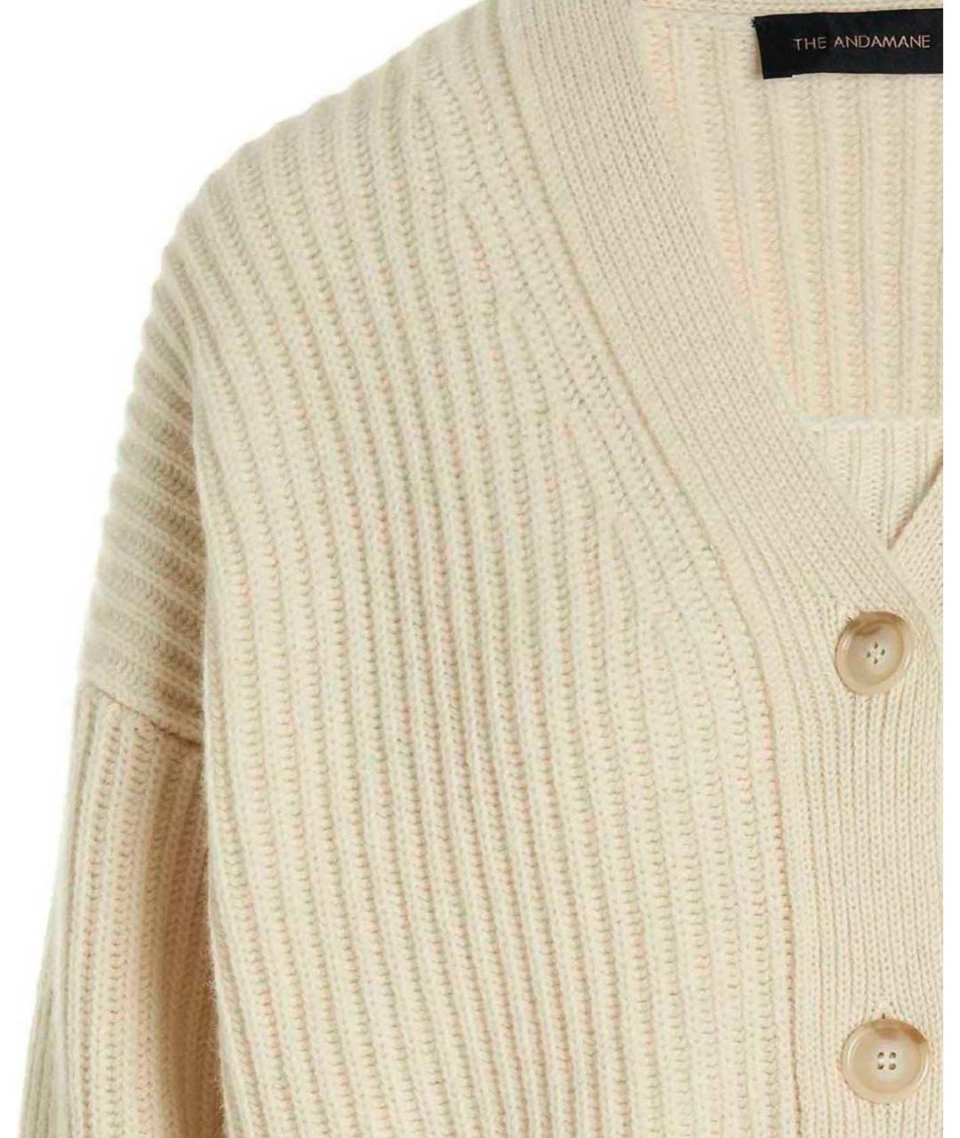 THE ANDAMANE Бежевый шерстяной кардиган, фото 3