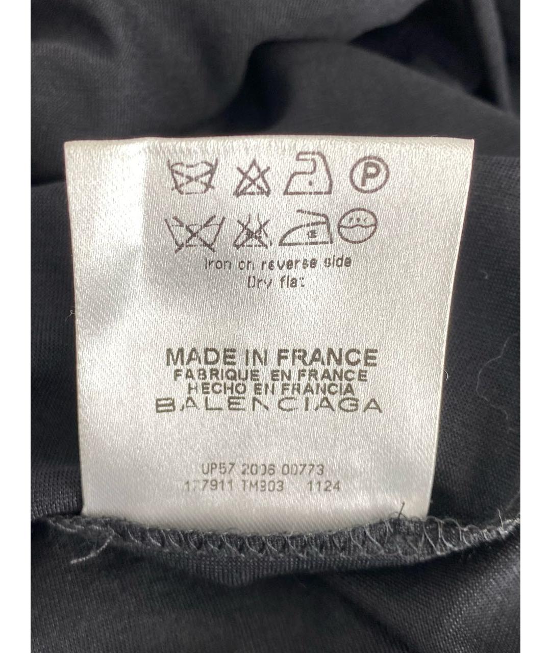 BALENCIAGA Черная шелковая рубашка, фото 7