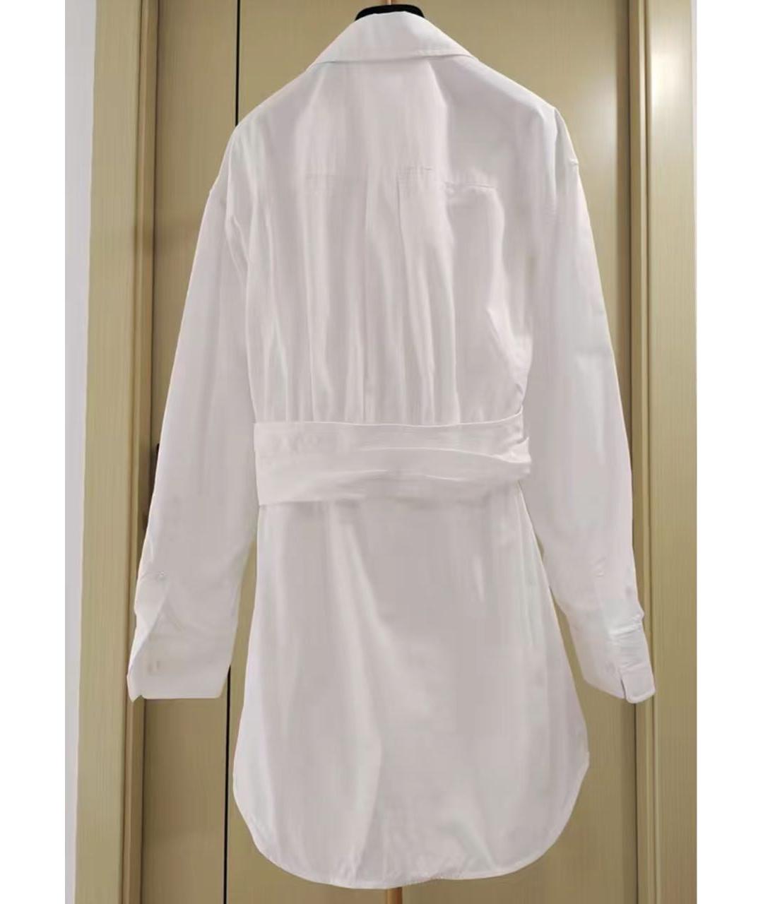 ALEXANDER WANG Белое хлопковое коктейльное платье, фото 3