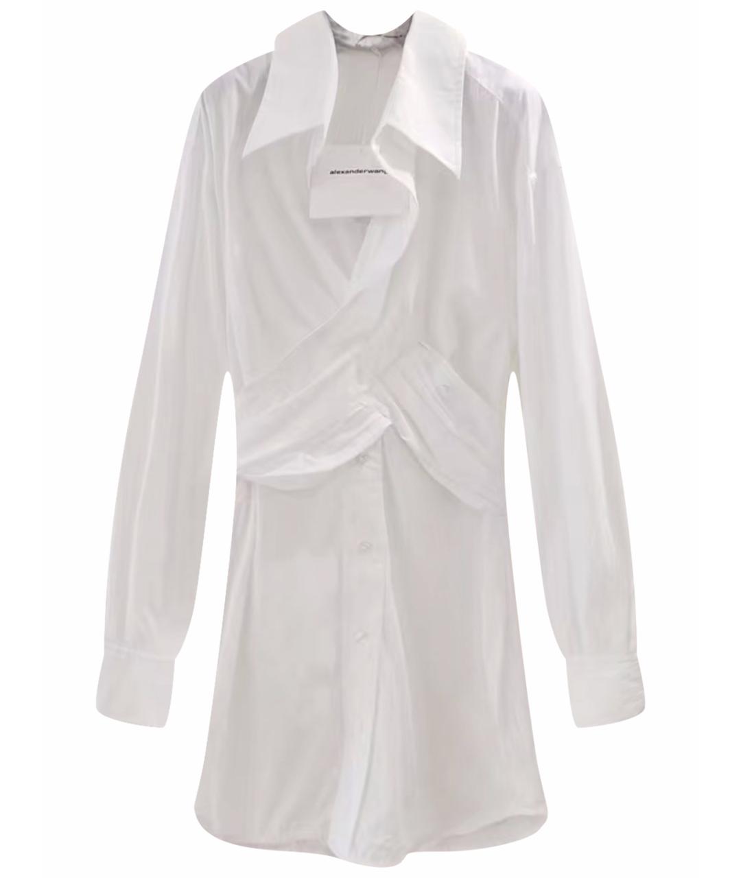 ALEXANDER WANG Белое хлопковое коктейльное платье, фото 1