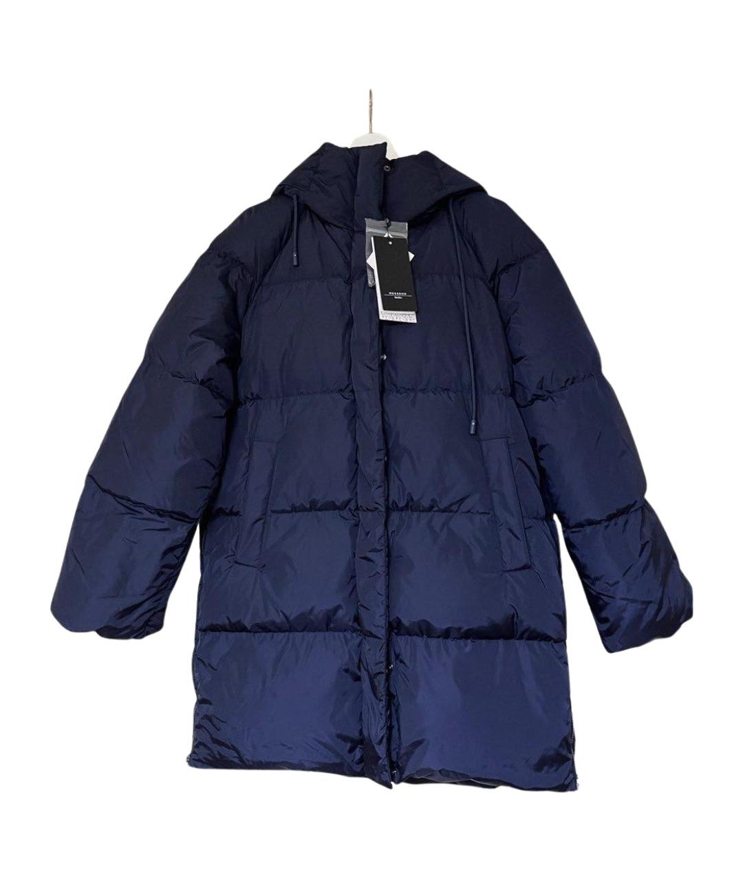 WEEKEND MAX MARA Темно-синий полиамидовый пуховик, фото 1