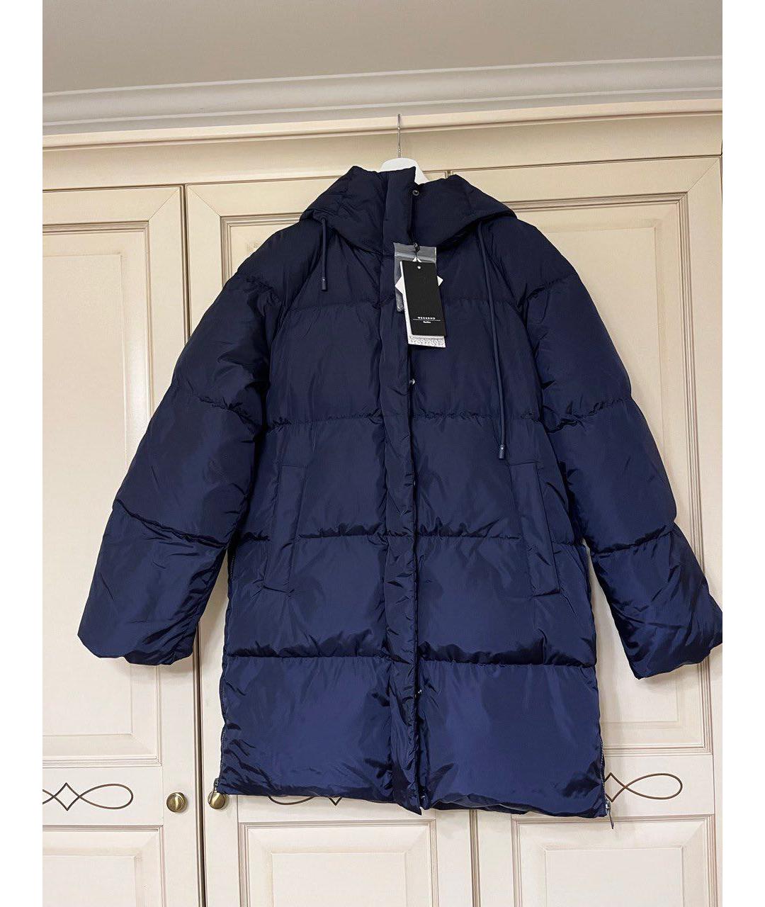 WEEKEND MAX MARA Темно-синий полиамидовый пуховик, фото 6