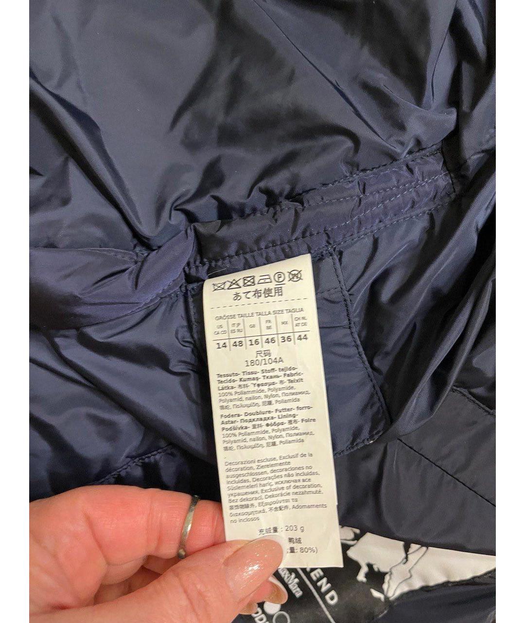 WEEKEND MAX MARA Темно-синий полиамидовый пуховик, фото 5