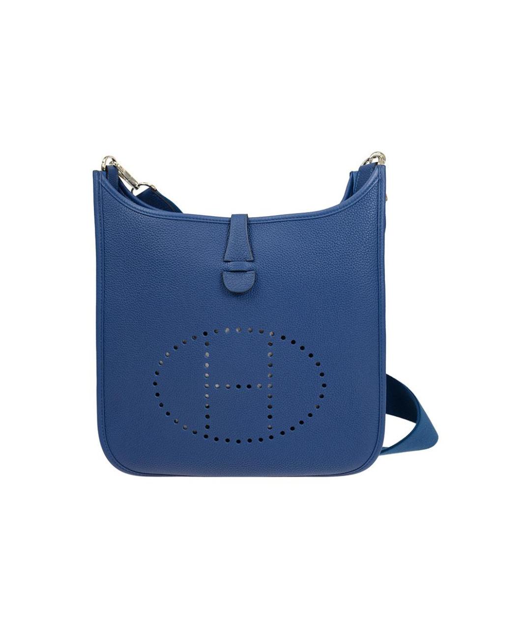 HERMES Синяя кожаная сумка через плечо, фото 2