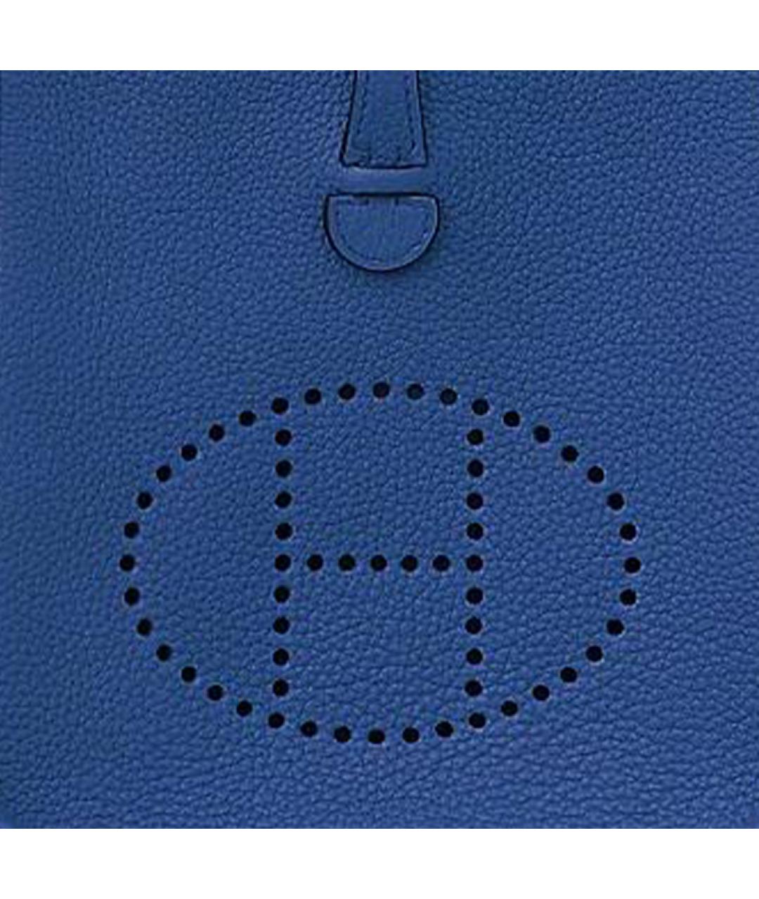 HERMES Синяя кожаная сумка через плечо, фото 6