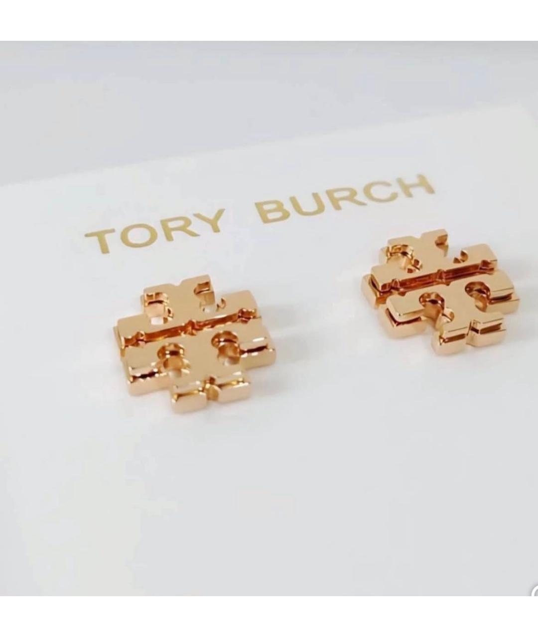 TORY BURCH Золотые металлические серьги, фото 6