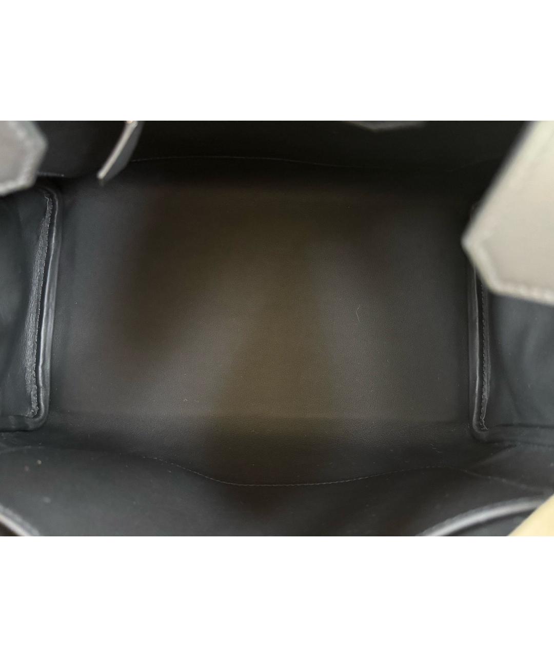 HERMES Черная деним сумка тоут, фото 7