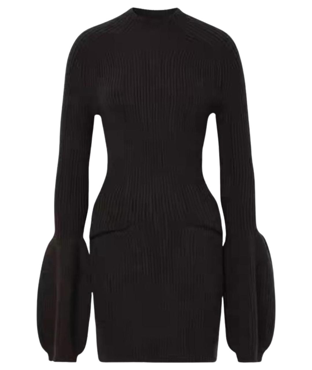 ALEXANDER WANG Черное шерстяное коктейльное платье, фото 1