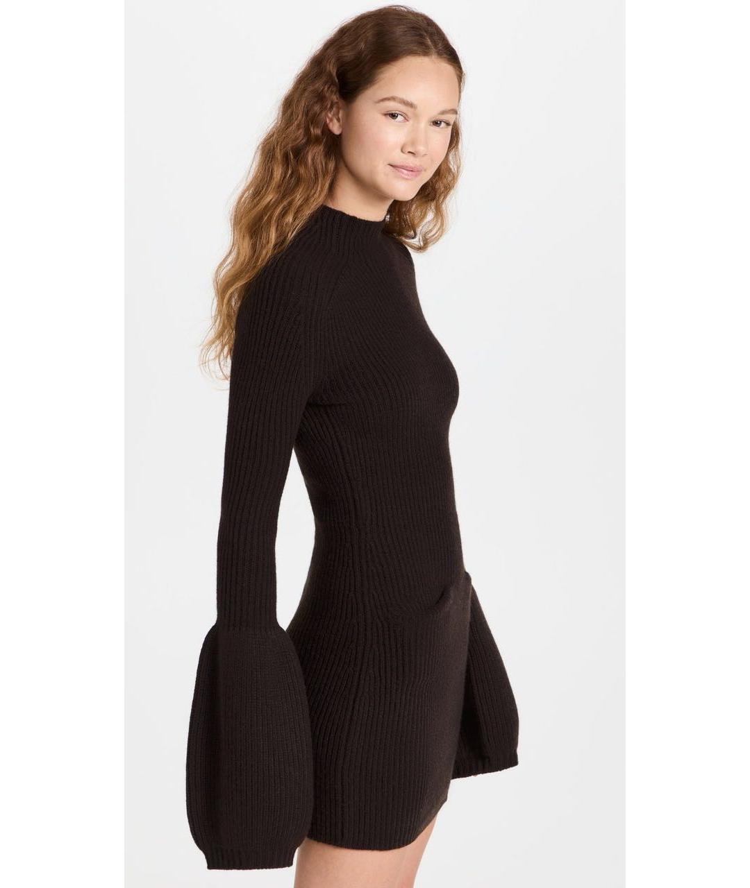 ALEXANDER WANG Черное шерстяное коктейльное платье, фото 3