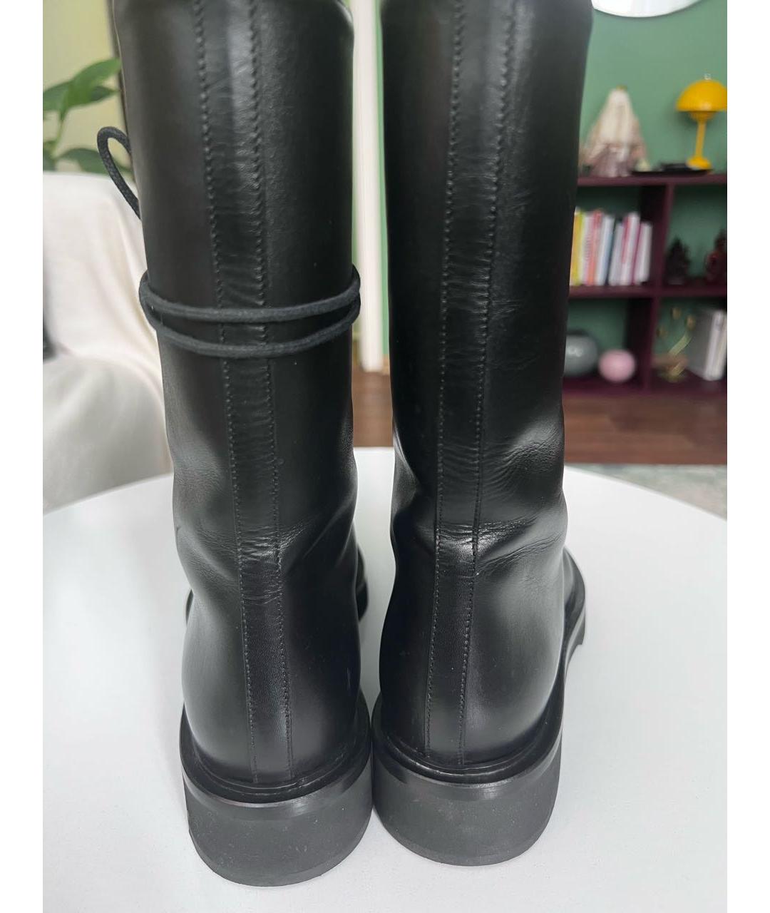 KHAITE Черные кожаные ботинки, фото 3