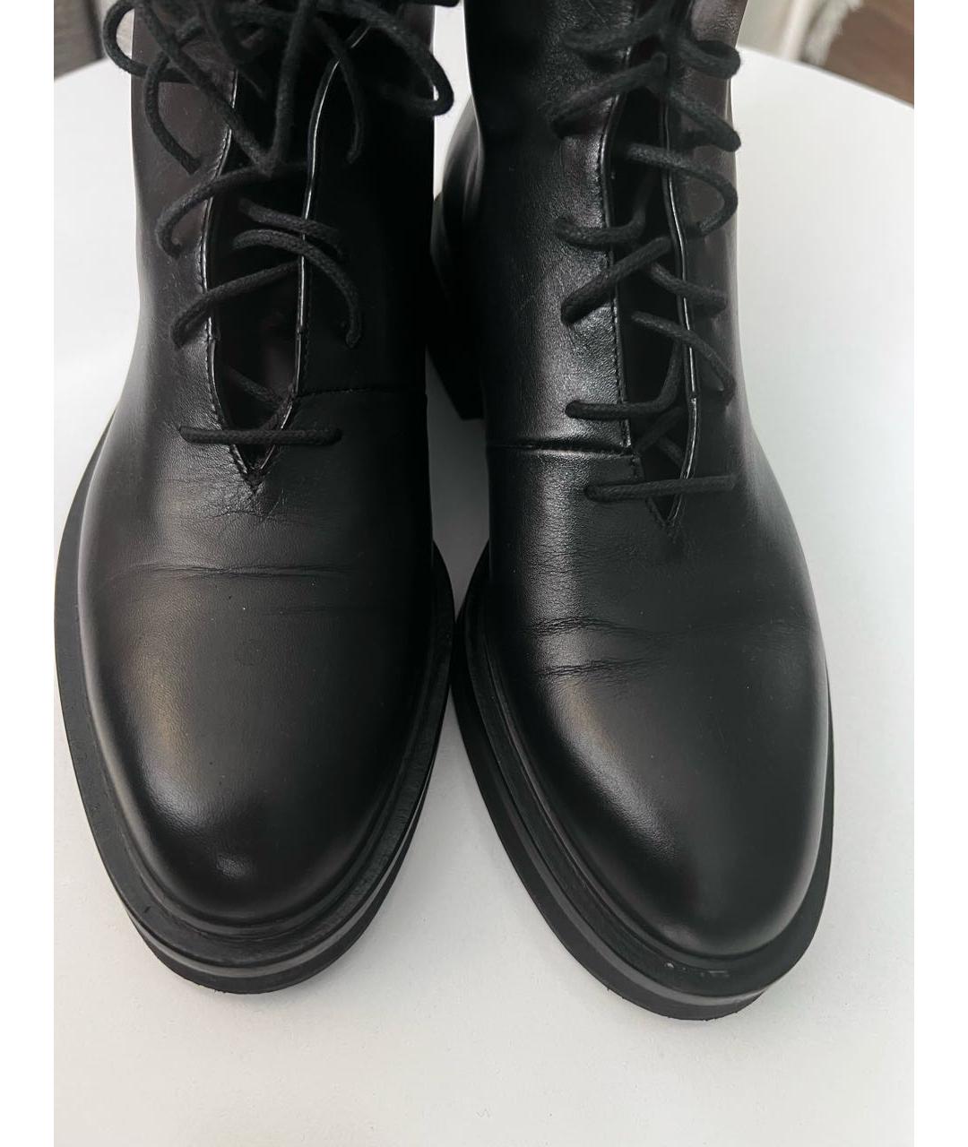 KHAITE Черные кожаные ботинки, фото 4