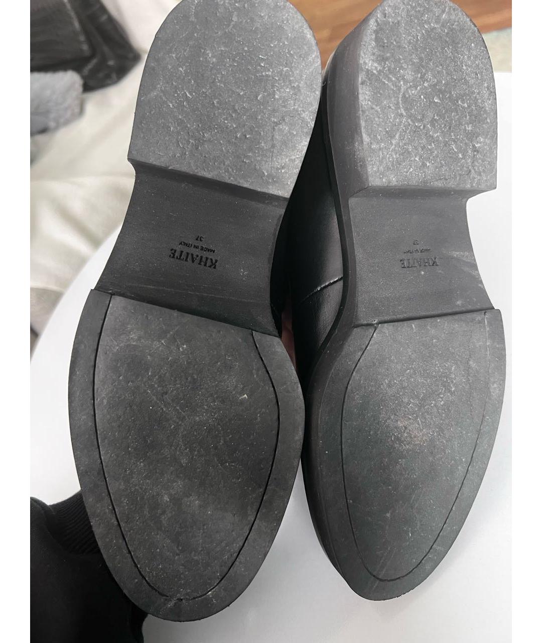 KHAITE Черные кожаные ботинки, фото 5