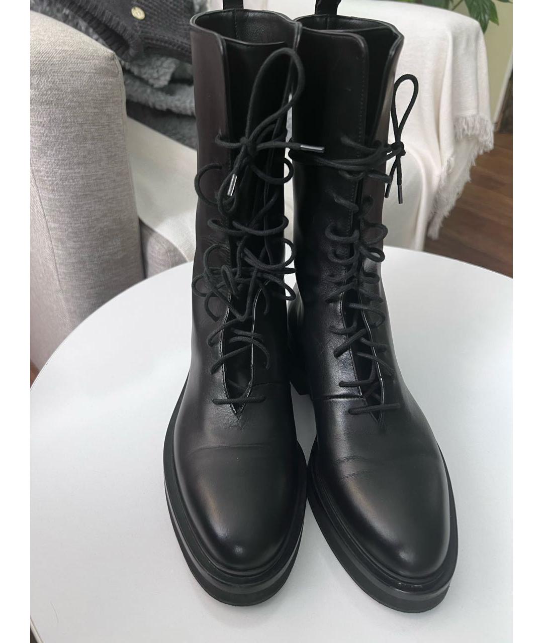 KHAITE Черные кожаные ботинки, фото 2