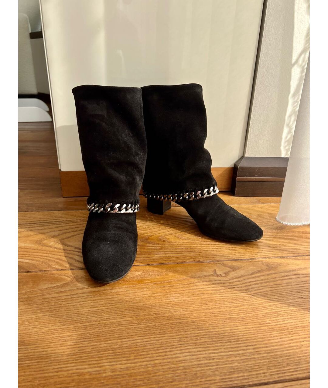 CASADEI Черные замшевые сапоги, фото 4