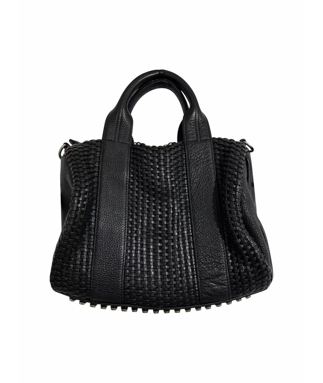 ALEXANDER WANG Черная кожаная сумка тоут, фото 1