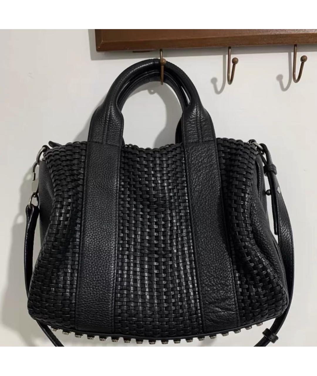 ALEXANDER WANG Черная кожаная сумка тоут, фото 5