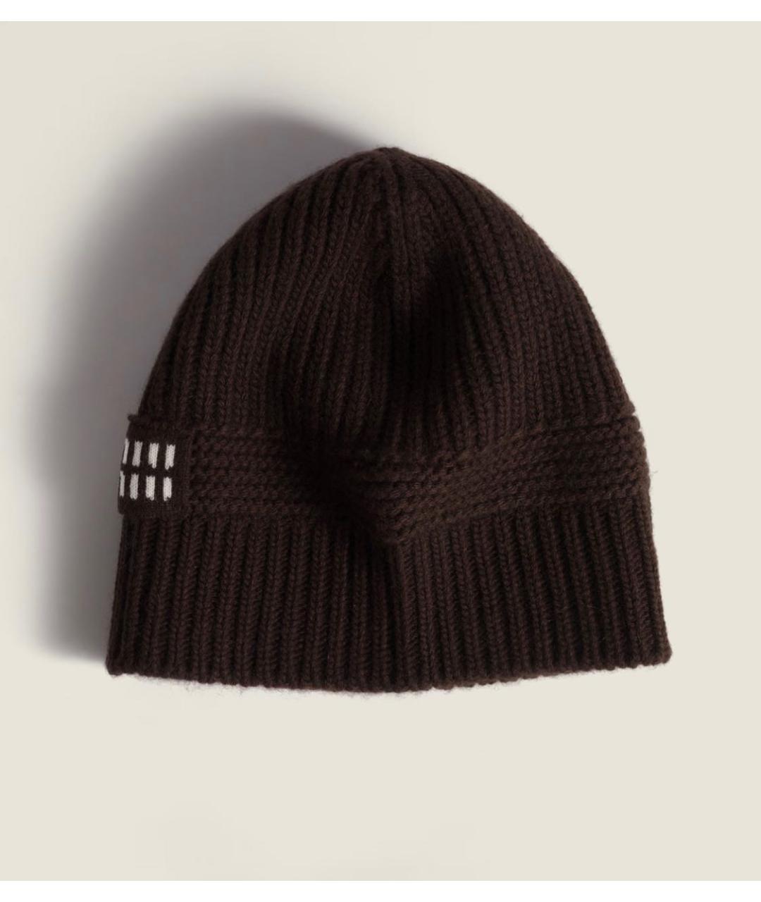 MIU MIU Черная шерстяная шапка, фото 2