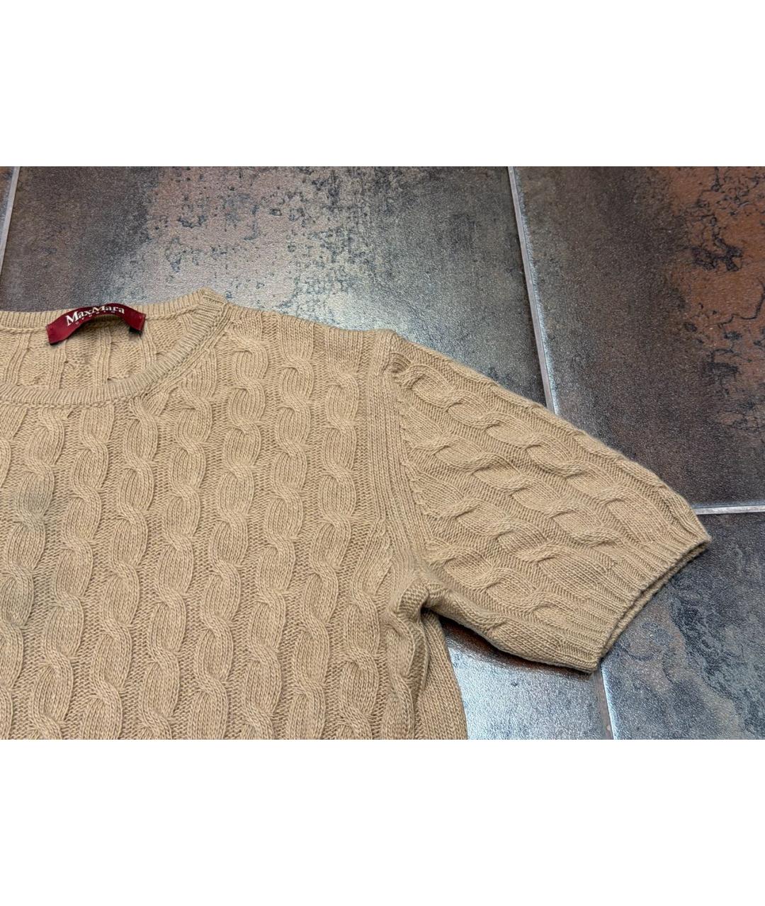 MAX MARA STUDIO Бежевое шерстяное повседневное платье, фото 8