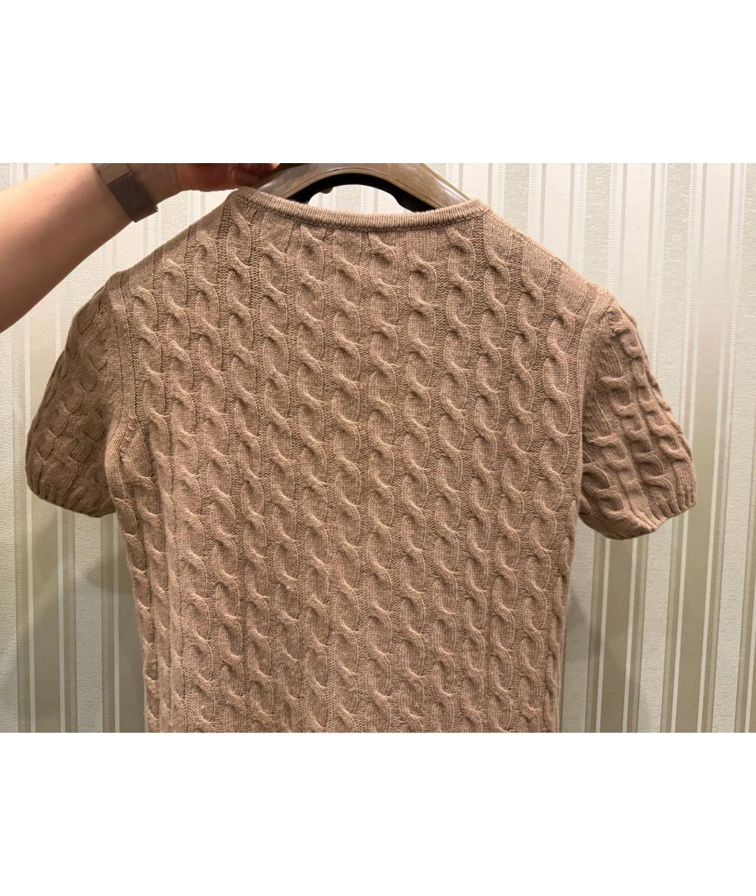 MAX MARA STUDIO Бежевое шерстяное повседневное платье, фото 4