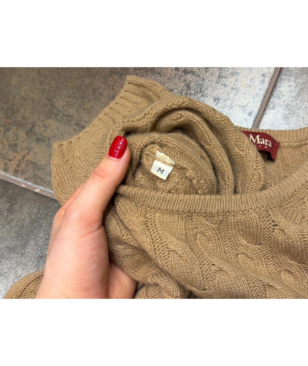 MAX MARA STUDIO Бежевое шерстяное повседневное платье, фото 6