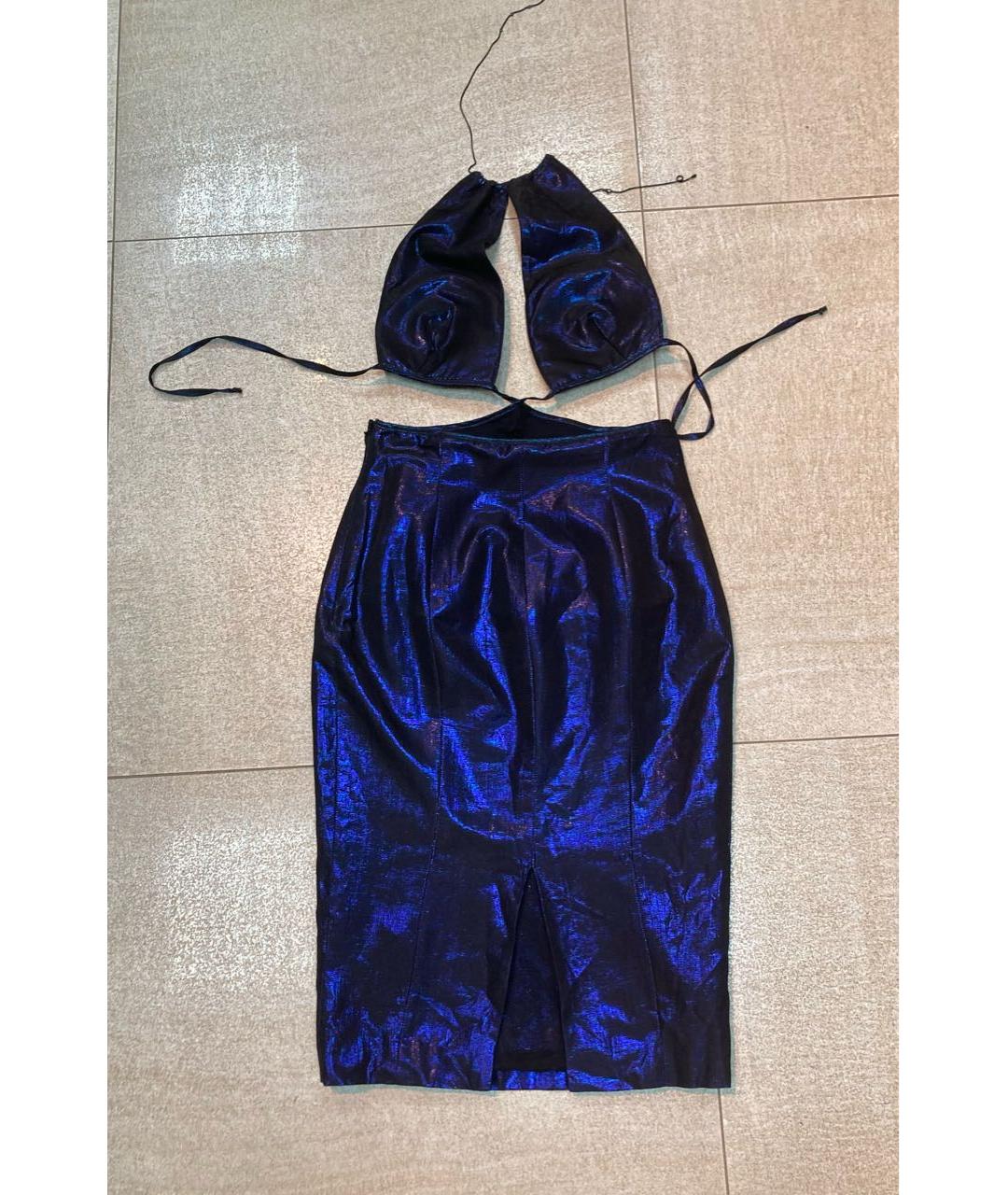 GUCCI Синее коктейльное платье, фото 2