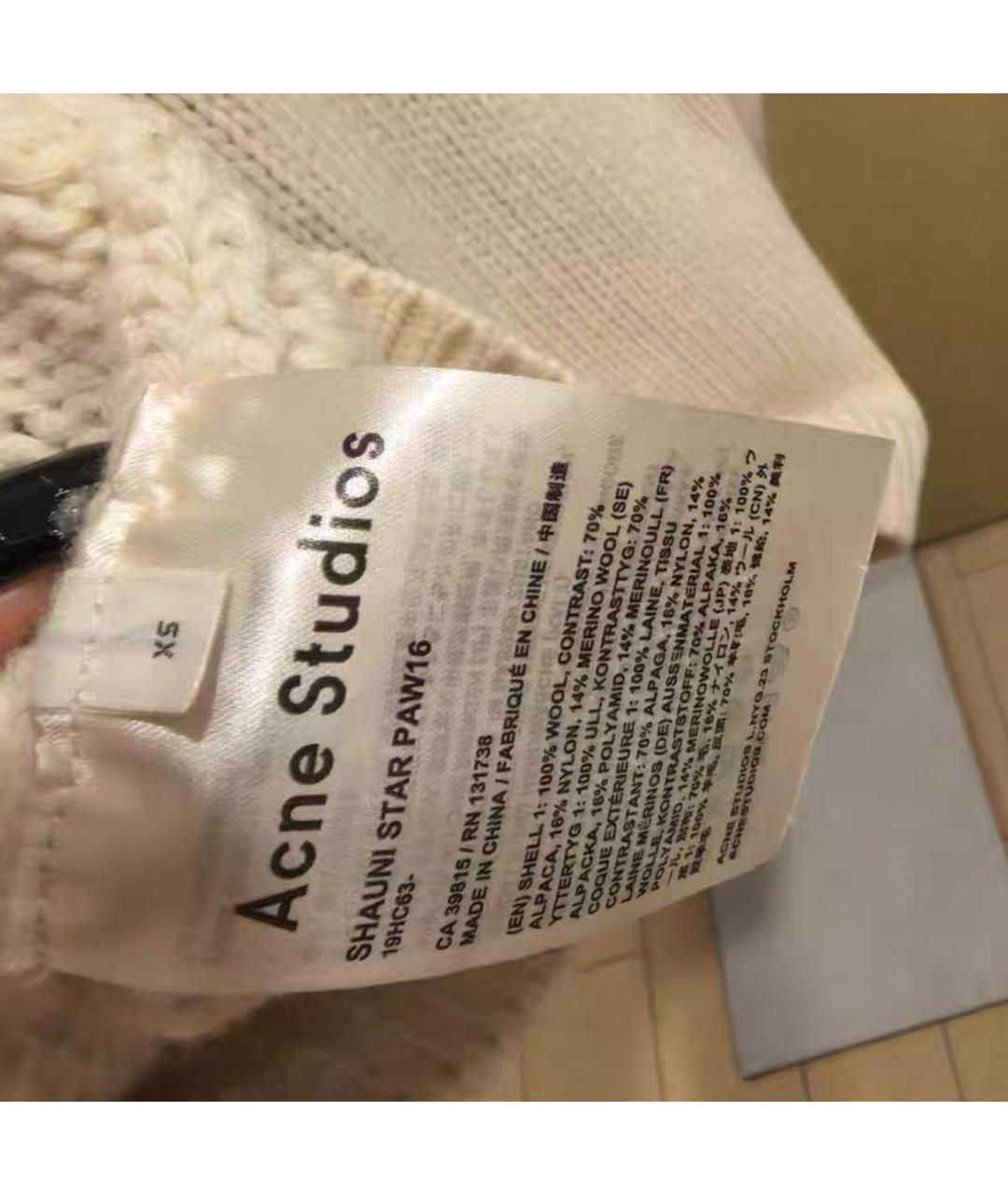 ACNE STUDIOS Бежевый шерстяной джемпер / свитер, фото 7