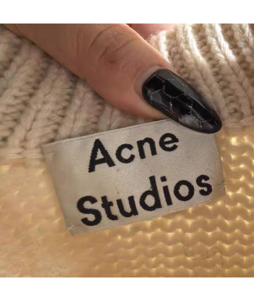ACNE STUDIOS Бежевый шерстяной джемпер / свитер, фото 6