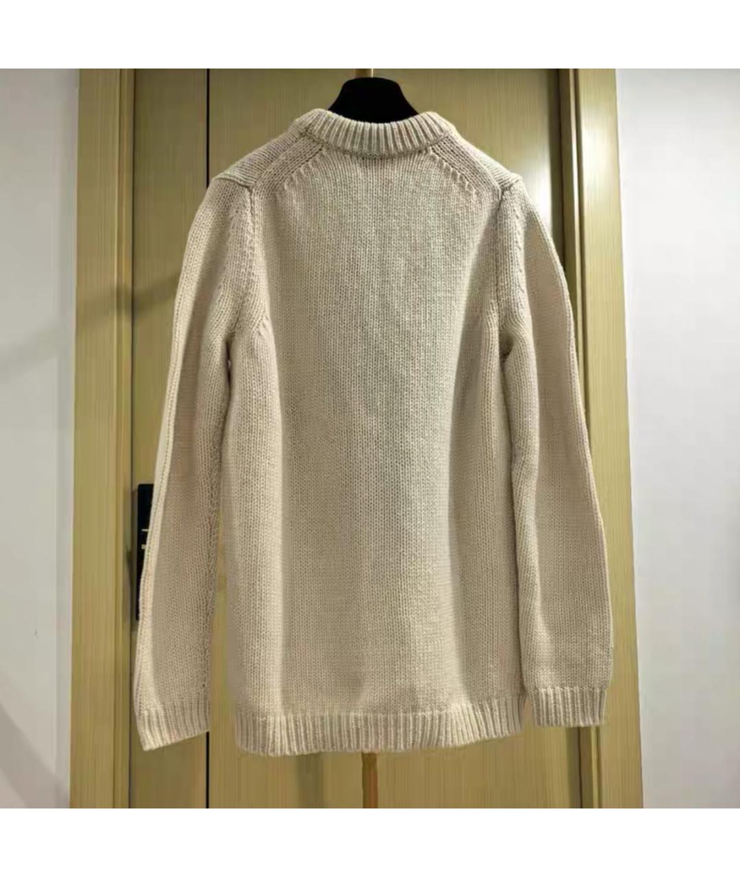 ACNE STUDIOS Бежевый шерстяной джемпер / свитер, фото 5