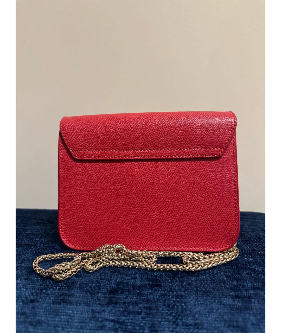 FURLA Красная кожаная сумка через плечо, фото 3