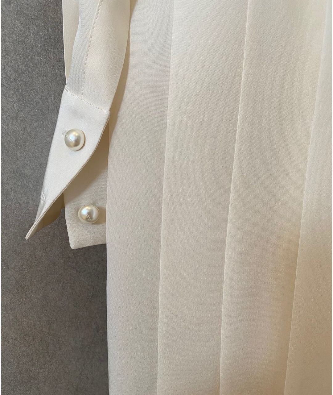 CHANEL PRE-OWNED Белая шелковая рубашка, фото 5