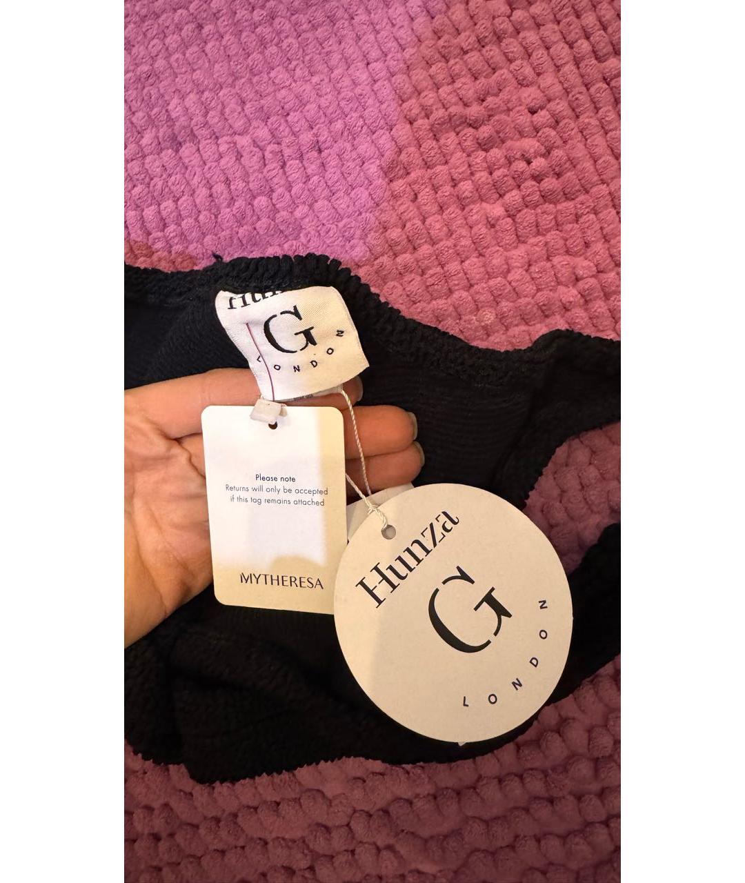 HUNZA G Черный полиамидовый купальник, фото 2