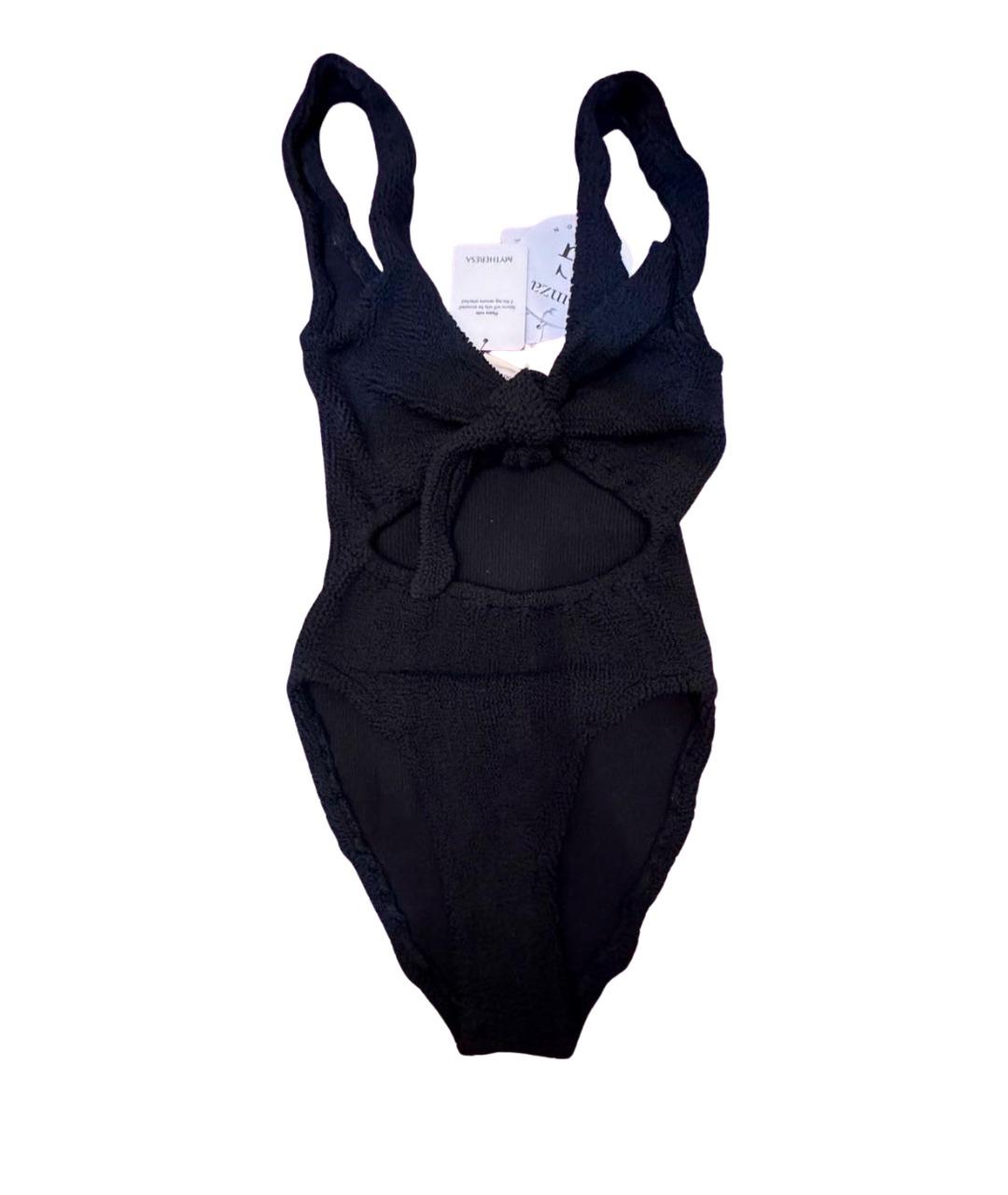 HUNZA G Черный полиамидовый купальник, фото 1