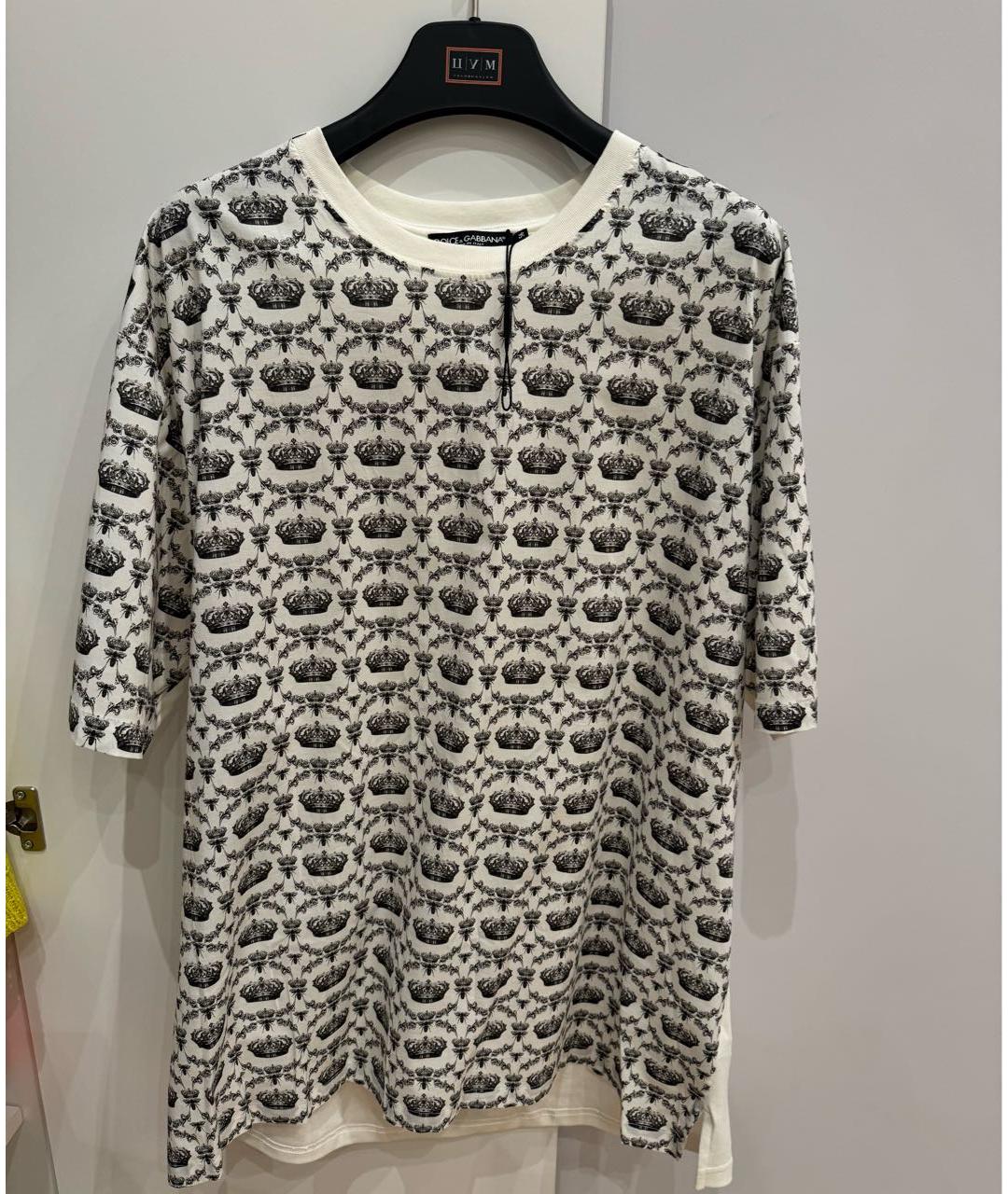 DOLCE&GABBANA Белая хлопковая футболка, фото 2