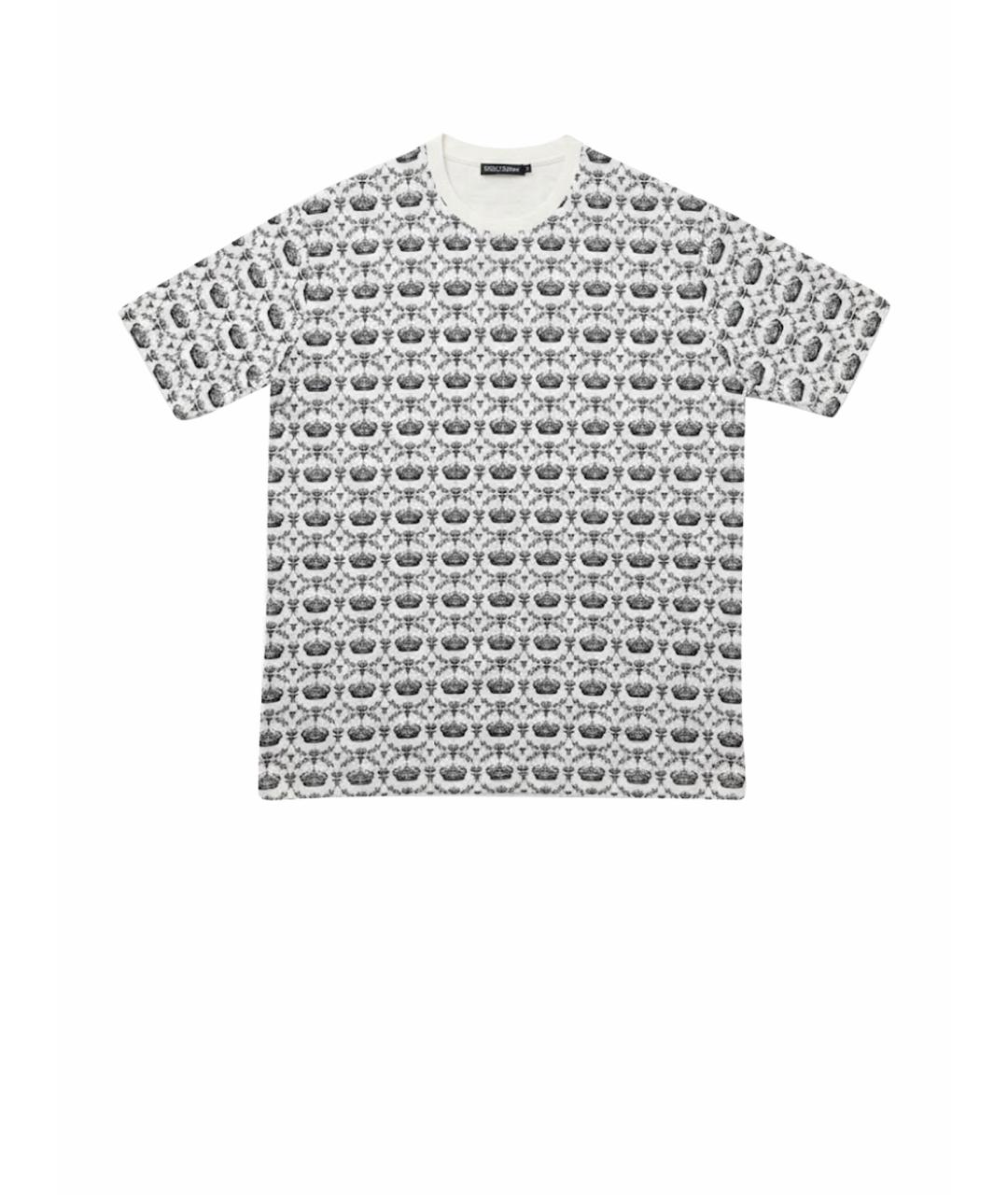 DOLCE&GABBANA Белая хлопковая футболка, фото 1