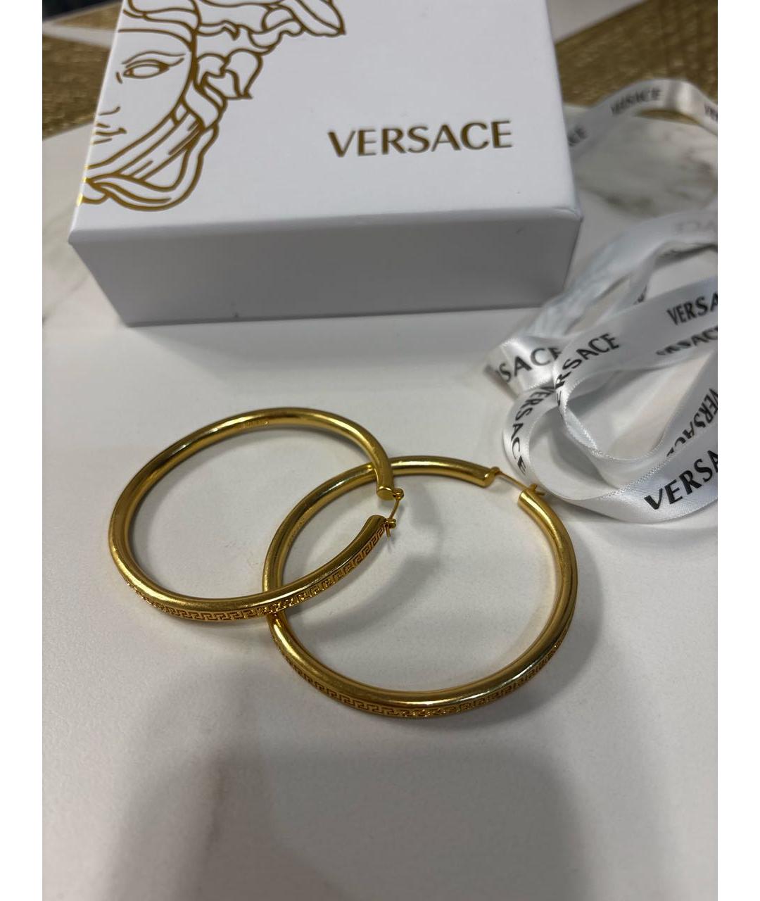 VERSACE Золотые позолоченные серьги, фото 4