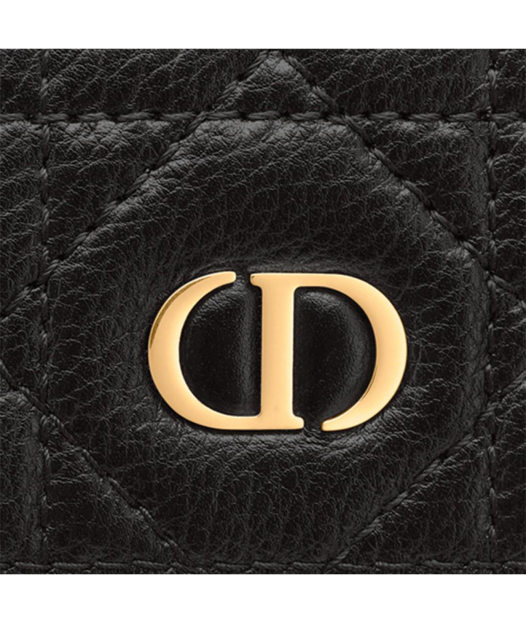 CHRISTIAN DIOR Черный кожаный кардхолдер, фото 3