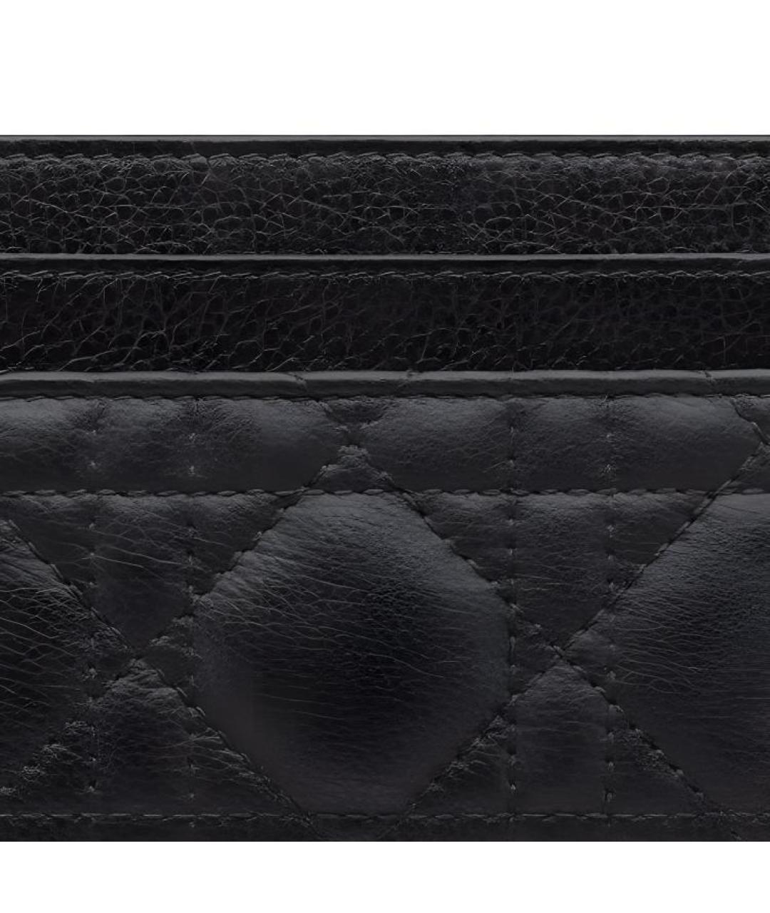 CHRISTIAN DIOR Черный кожаный кардхолдер, фото 4