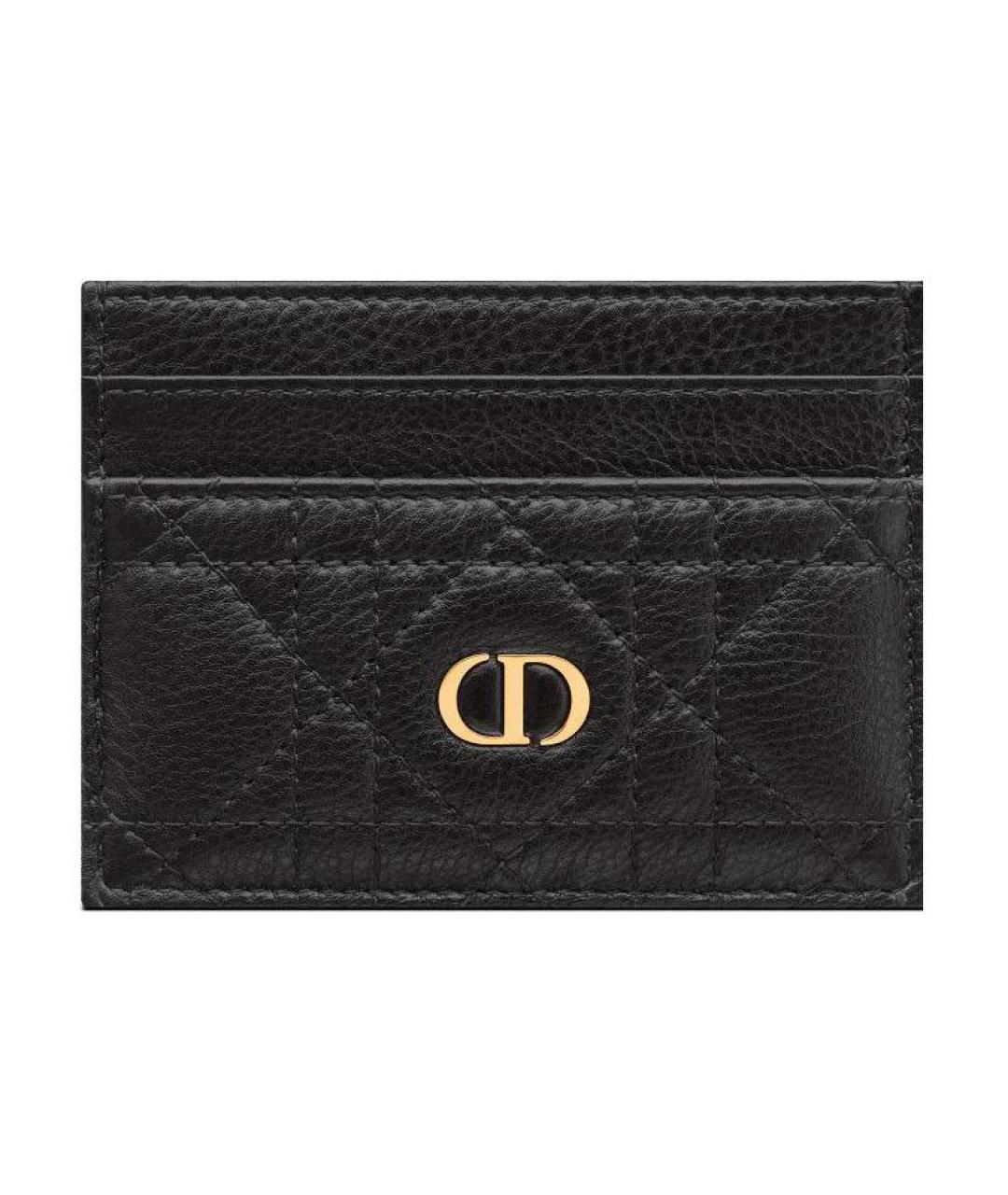 CHRISTIAN DIOR Черный кожаный кардхолдер, фото 1