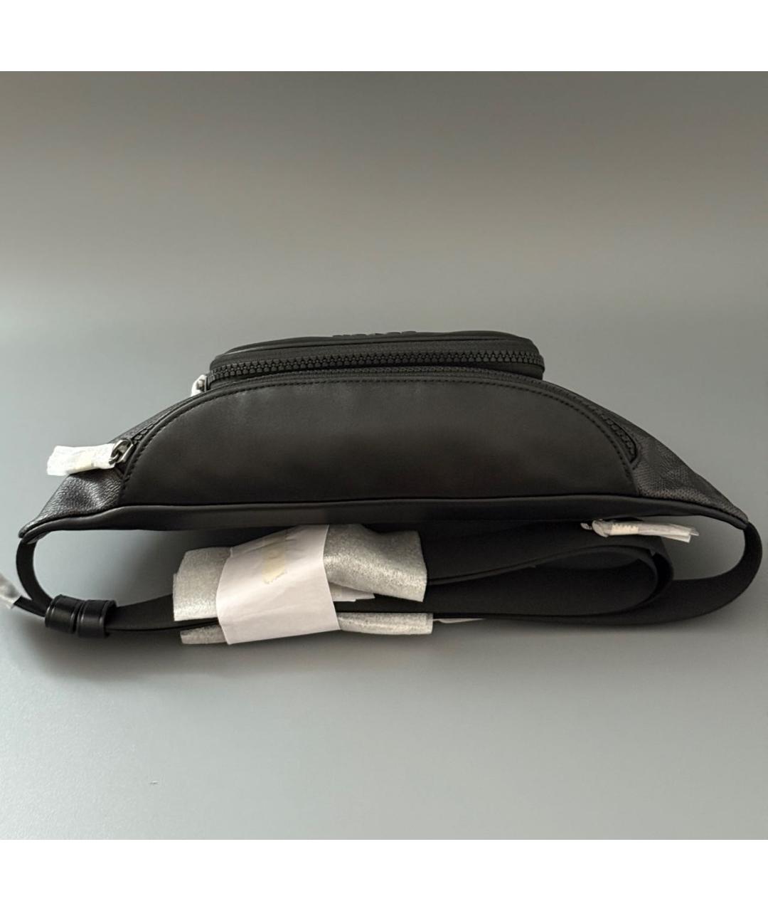 COACH Черная кожаная поясная сумка, фото 3