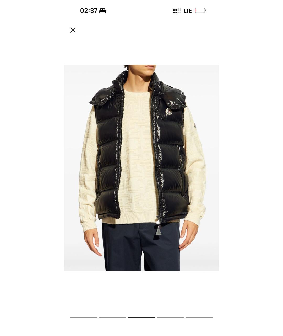 MONCLER Черный жилет, фото 7