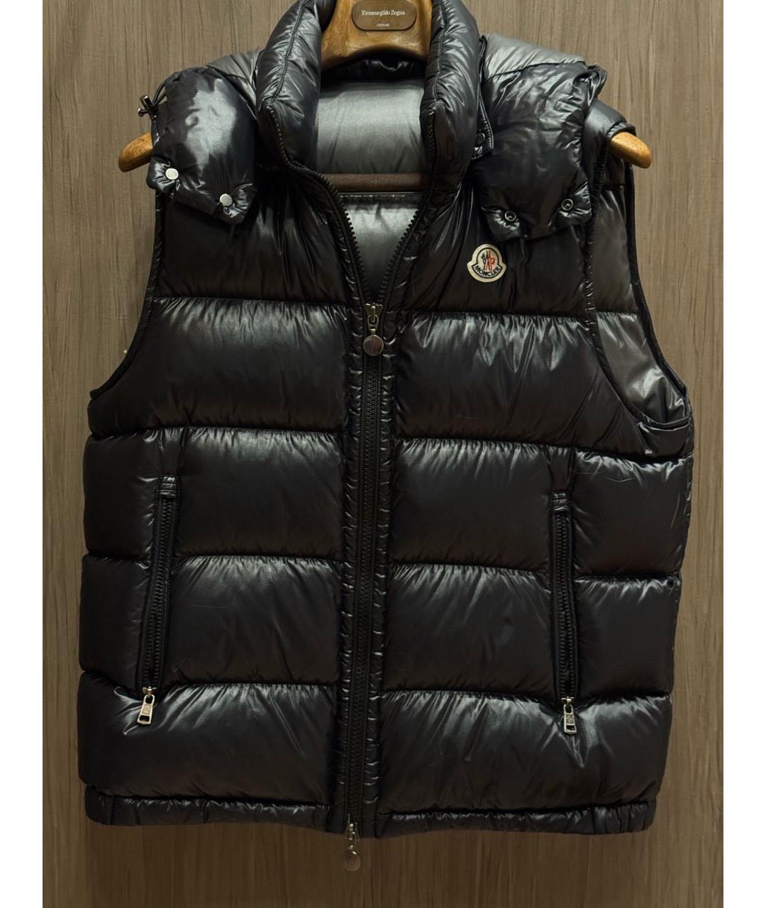 MONCLER Черный жилет, фото 5